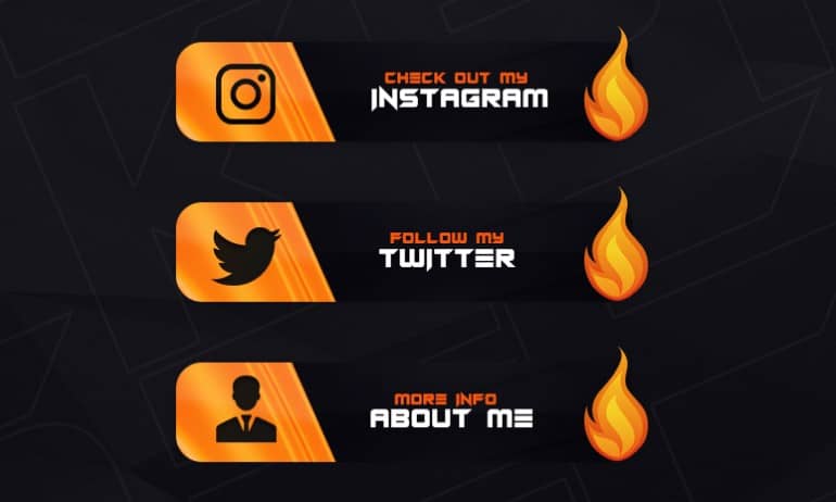 Flame Twitch panel by Mattovsky