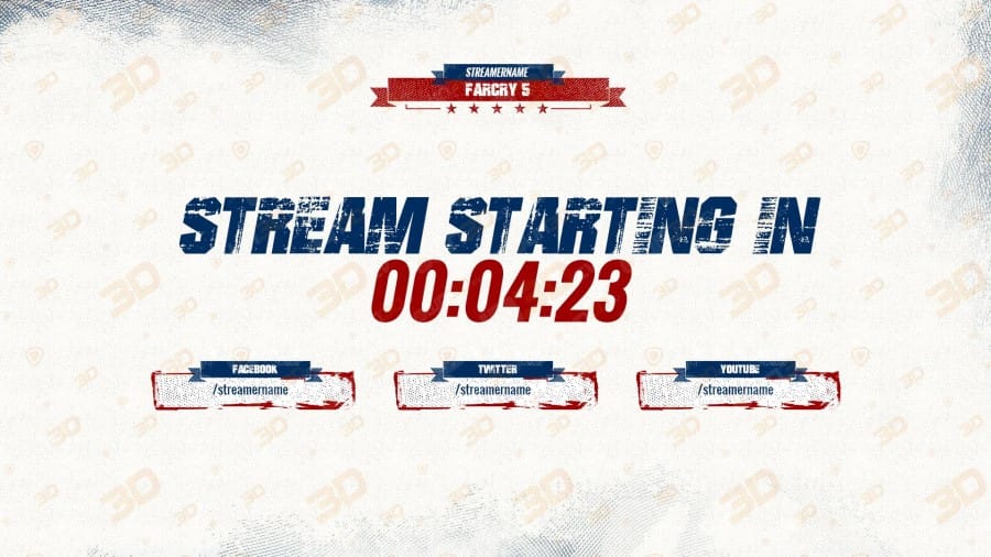 Stream Starting Soon screen PREMIUM template on OWN3D