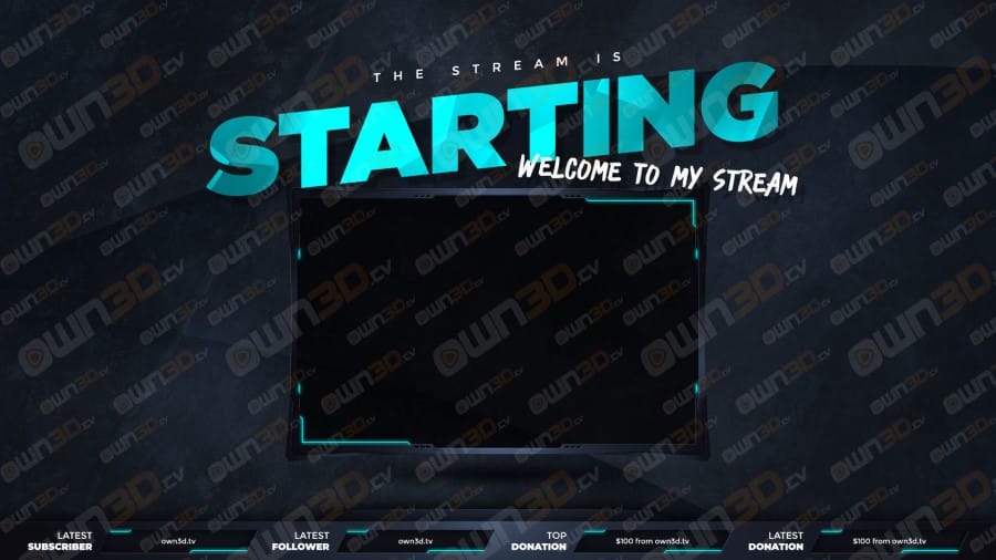 Stream Starting Soon screen PREMIUM template on Streamplay