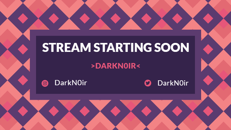 Stream Starting Soon screen PREMIUM template on Placeit