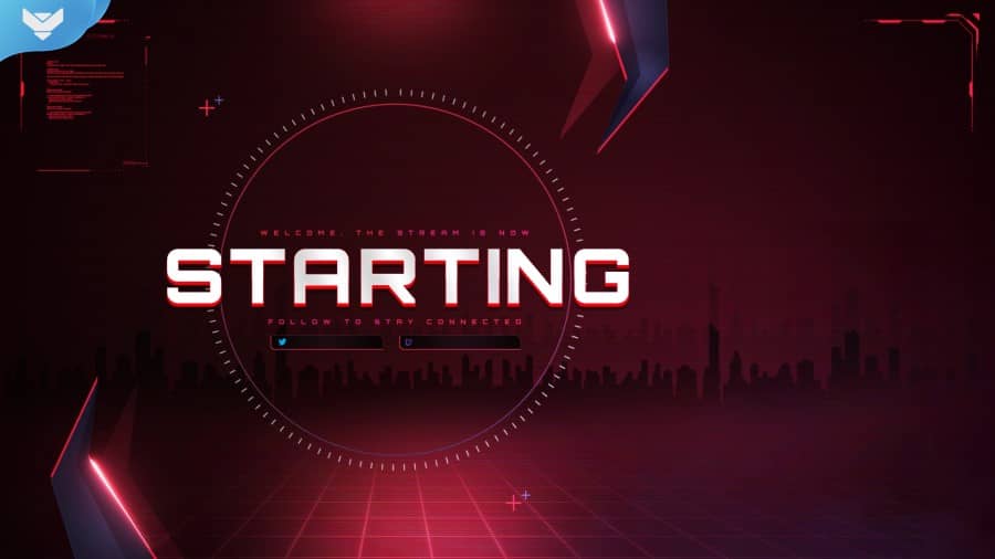 Stream Starting Soon screen PREMIUM template on Stream Spell