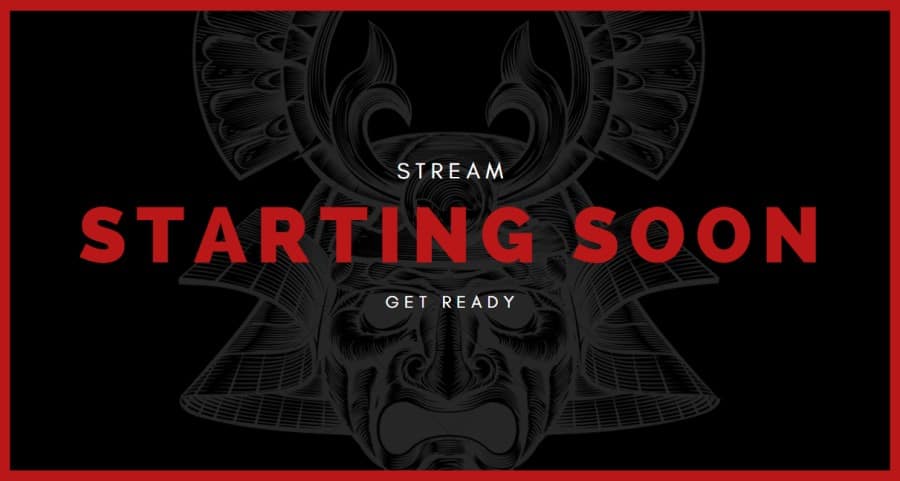 Customizable Stream Starting Soon screen template on Canva