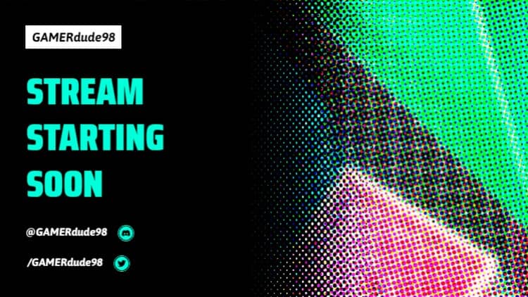 Customizable PREMIUM Stream Starting Soon screen template on Placeit