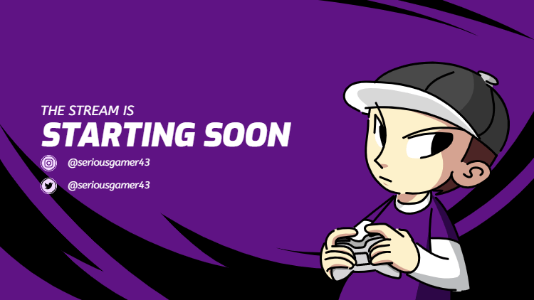 Customizable PREMIUM Stream Starting Soon screen template on Placeit