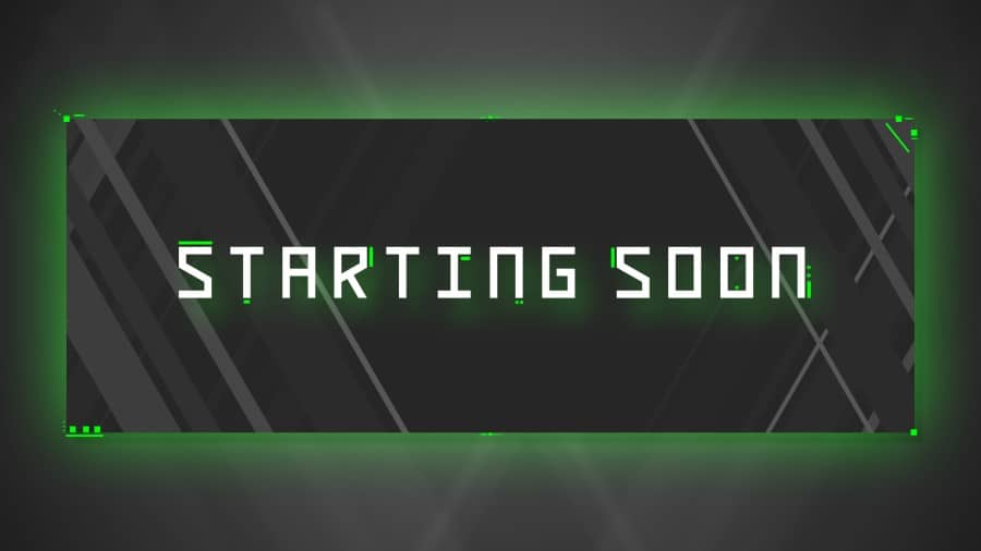 Stream Starting Soon screen FREE template (alongside a stream pack) on Gael Level
