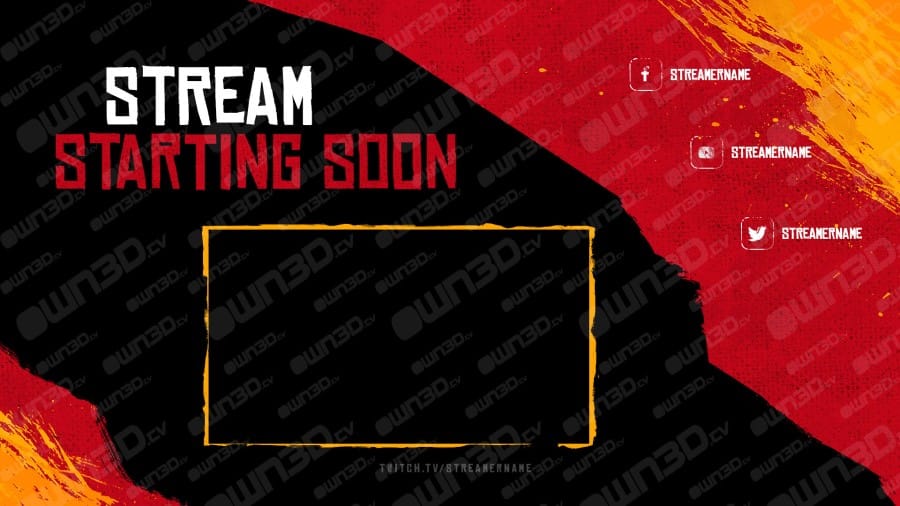 Stream Starting Soon screen PREMIUM template on OWN3D